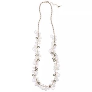 Chloe+Isabel Pearl and Crystal Long Necklace NEW‎